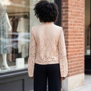 Zara Blouse | Elegant Lace Top in Beige